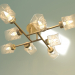 modello 3D Lampadario a soffitto Hilari 30165-8 (oro perla) - anteprima