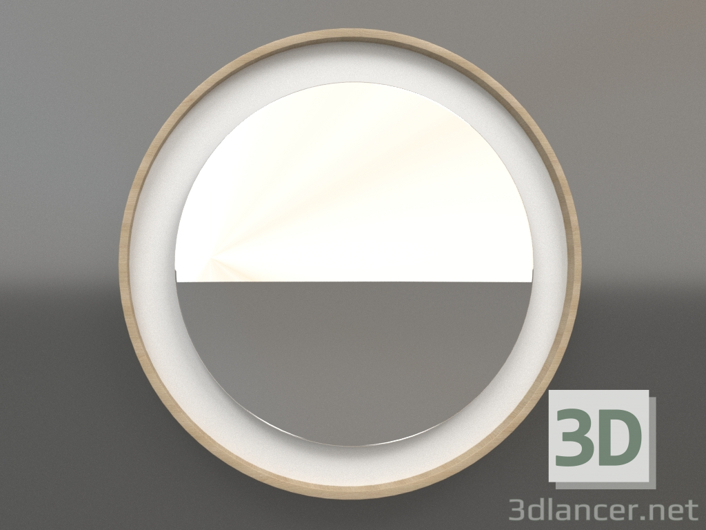 3D modeli Ayna ZL 19 (D=568, beyaz, ahşap beyazı) - önizleme