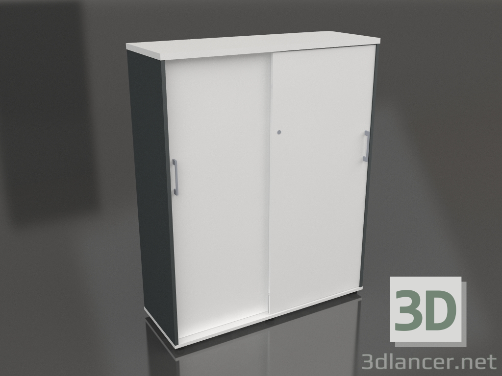 3D modeli Sürgü kapaklı dolap Standart A4P06 (1200x432x1481) - önizleme