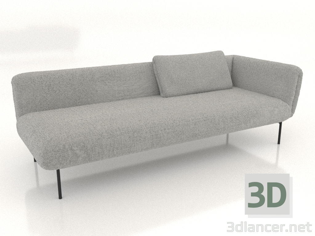 modello 3D Modulo terminale divano 225 destro (opzione 1) - anteprima