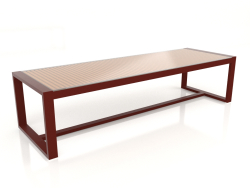 Dining table with glass top 307 (Wine red)