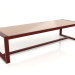 3d model Dining table with glass top 307 (Wine red) - preview