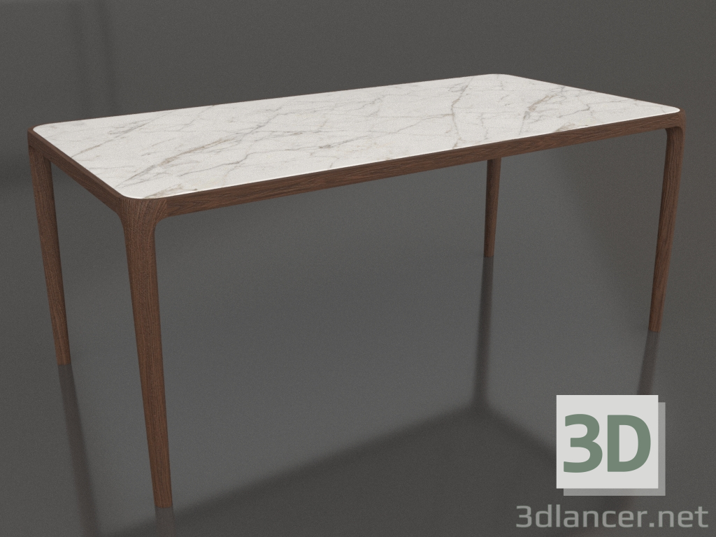 3d модель Стіл Касаурі з керамогранітом 1800х900 мм (Walnut light, варіант 1) – превью