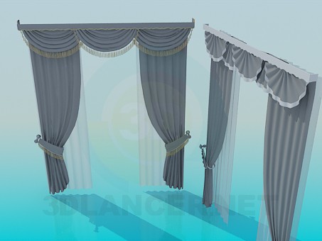 3d model Curtains - preview 3d model Curtains - preview