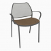 modèle 3D Chaise de bureau avec structure chromée (avec accoudoirs) (C) - preview