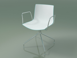 Sandalye 0257 (döner, kolçaklı, iki tonlu polipropilen)