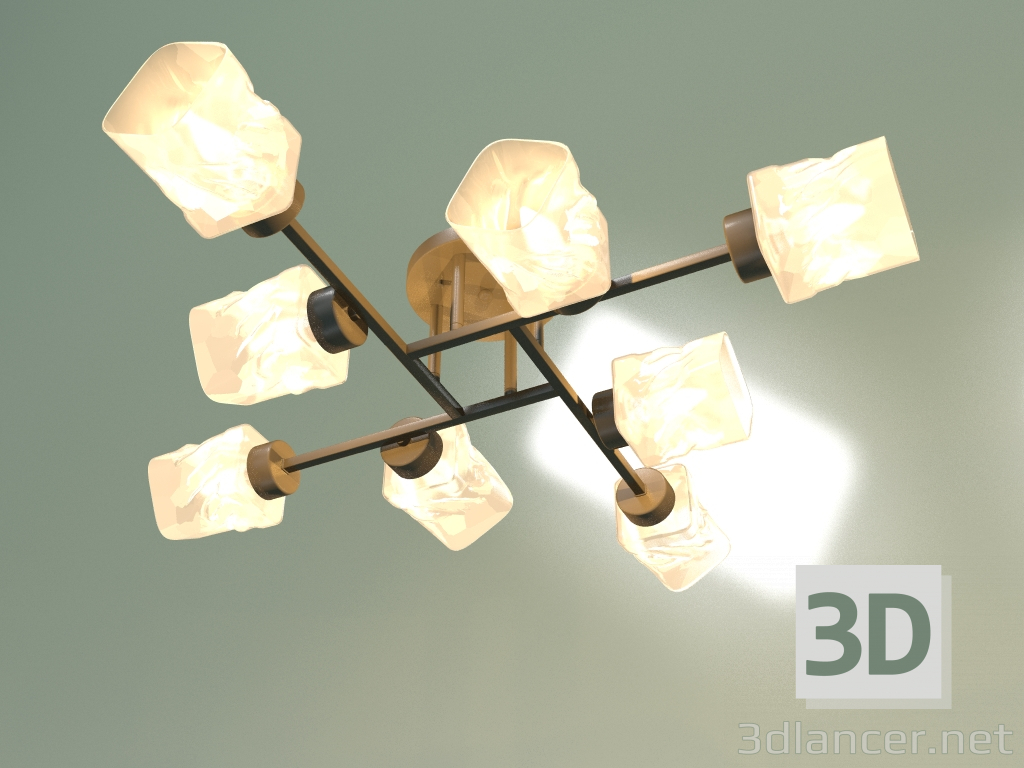 modèle 3D Lustre de plafond Hilari 30165-8 (perle noire) - preview