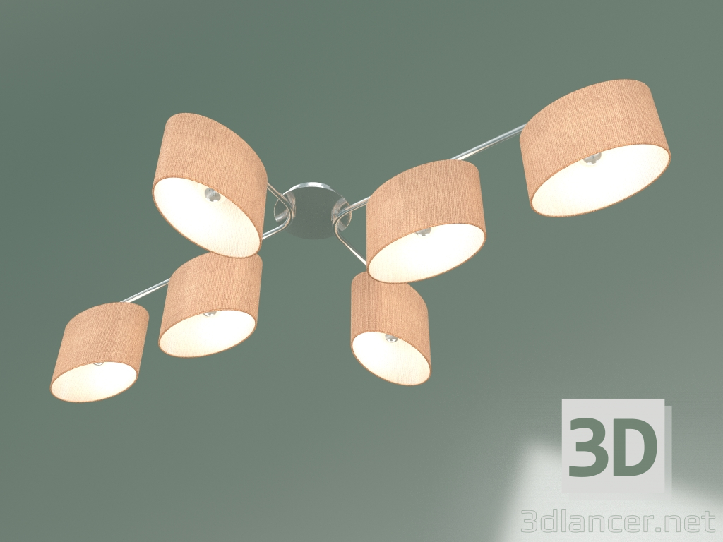 modello 3D Lampadario a soffitto 60083-6 (cromo) - anteprima