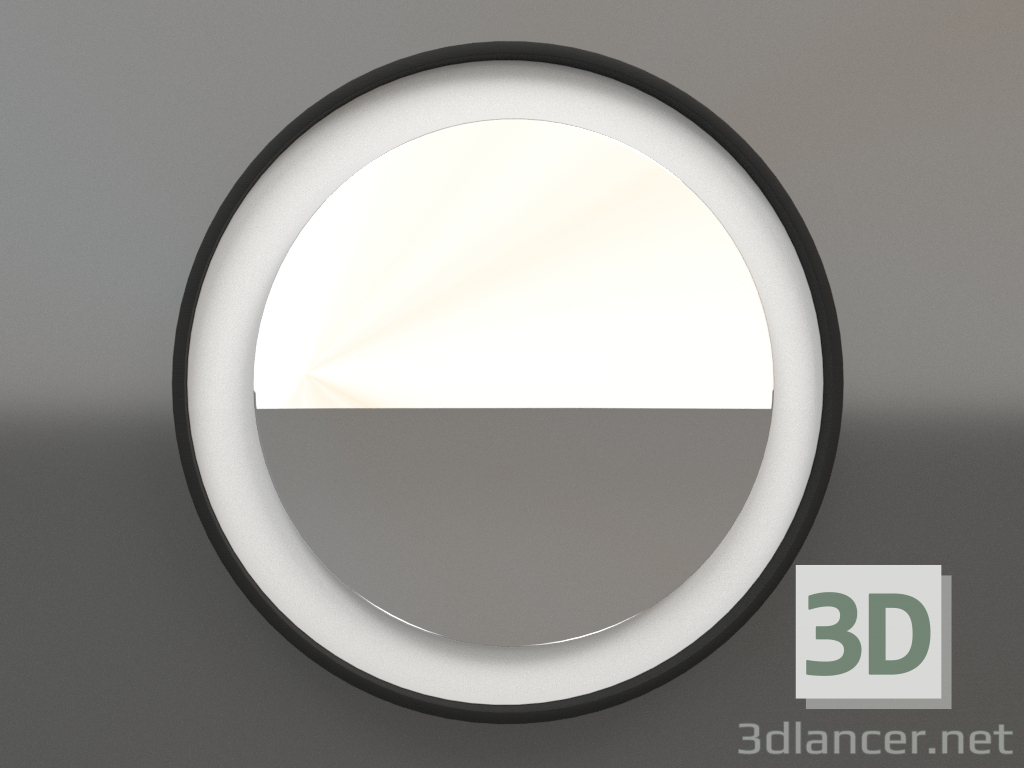 3D modeli Ayna ZL 19 (D=568, beyaz, ahşap siyahı) - önizleme