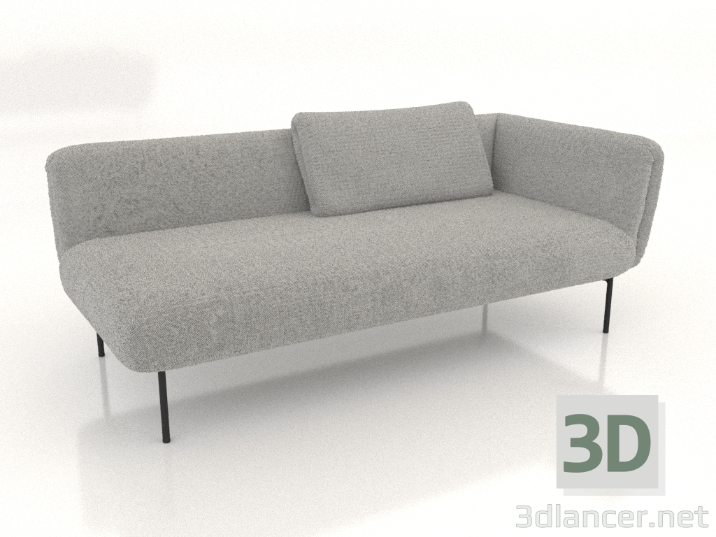 3D Modell Abschlusssofamodul 190 rechts (Option 1) - Vorschau