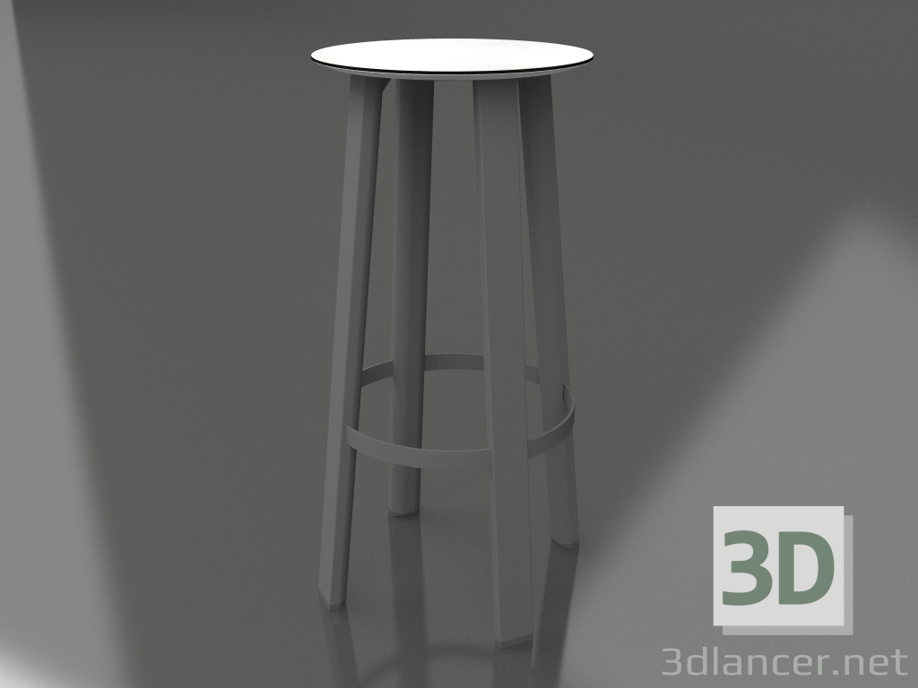 modello 3D Sgabello alto (Antracite) - anteprima