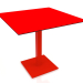 modèle 3D Table à manger sur pied colonne 80x80 (Rouge) - preview