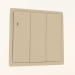 3d model 3-key switch with illumination (10 A, 250 V, matte cashmere, DA28335) R98 - preview