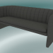 modello 3D Mocassino triplo divano (SC26, H 75cm, 185x65cm, Velvet 12 Ash) - anteprima