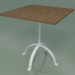 modello 3D Tavolo da pranzo quadrato (47, noce americano laccato naturale) - anteprima