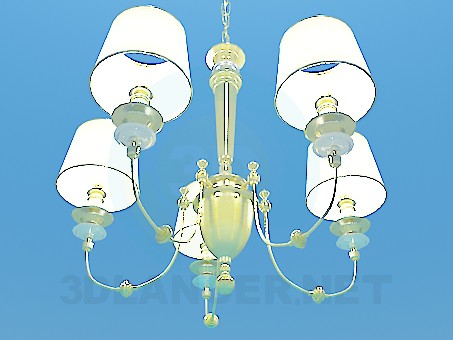 3d model Gilded chandelier - preview 3d model Gilded chandelier - preview