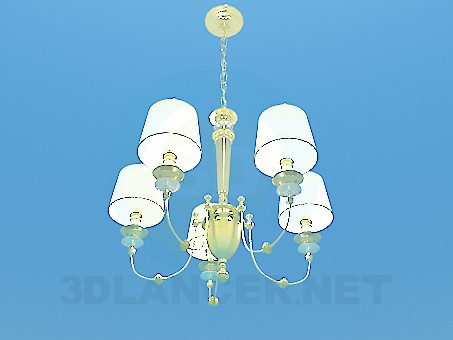 3d model Gilded chandelier - preview 3d model Gilded chandelier - preview