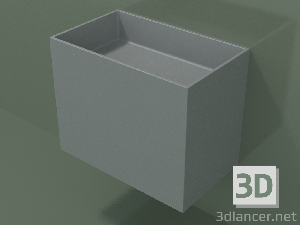 3d model Wall-mounted washbasin (02UN33101, Silver Gray C35, L 60, P 36, H 48 cm) - preview