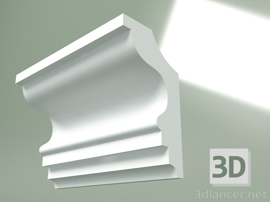 modello 3D Cornicione in gesso (zoccolo a soffitto) KT346 - anteprima