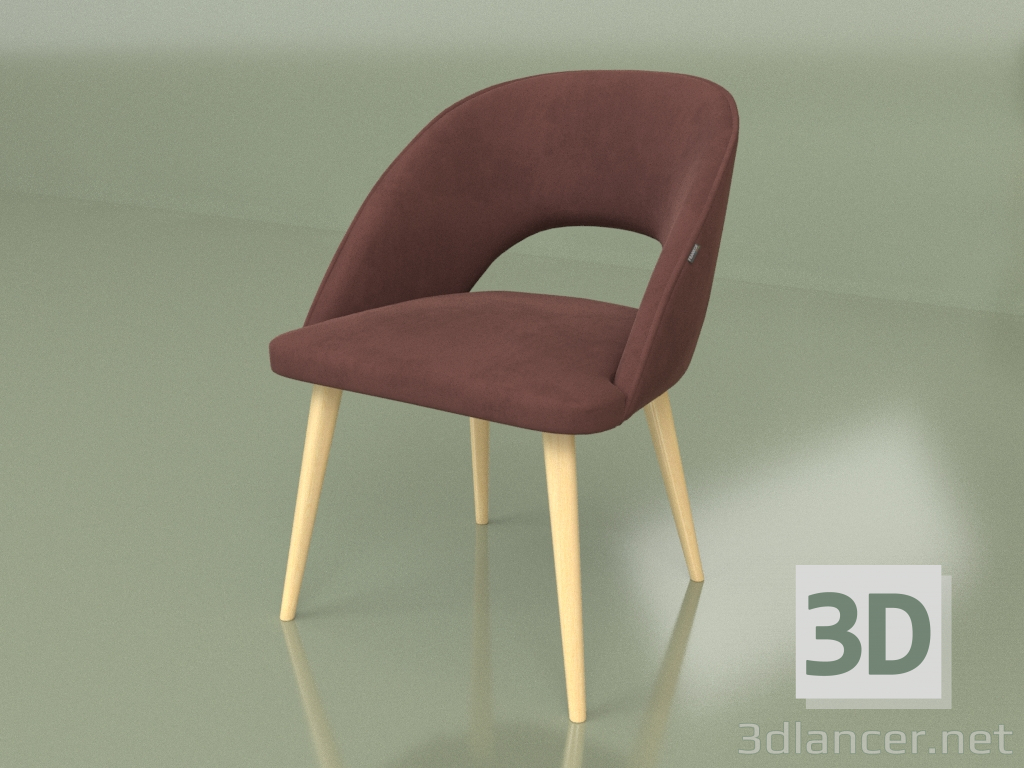 3D modeli Rocco sandalye (ağaç ayakları) - önizleme