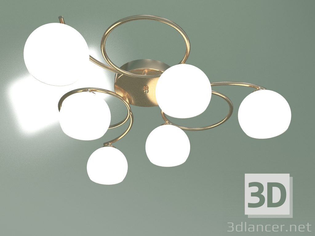 3d model Ceiling chandelier 30144-6 (antique bronze) - preview