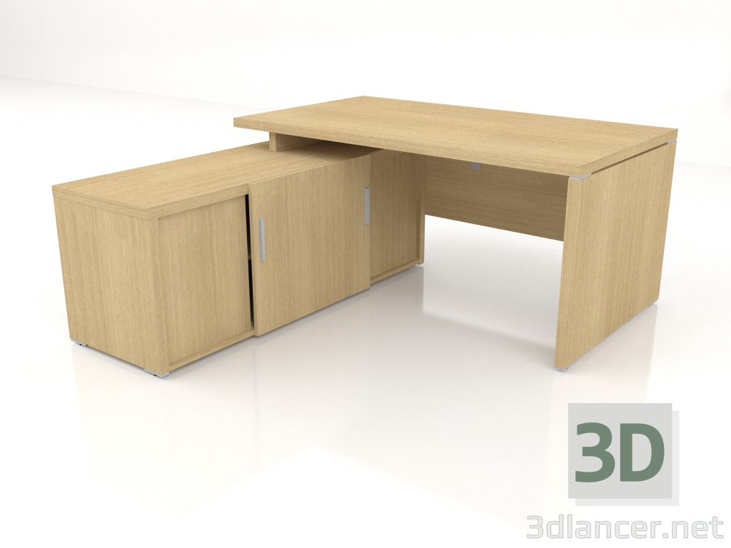 3D modeli Çalışma masası Quando QU16 (1600x900) - önizleme