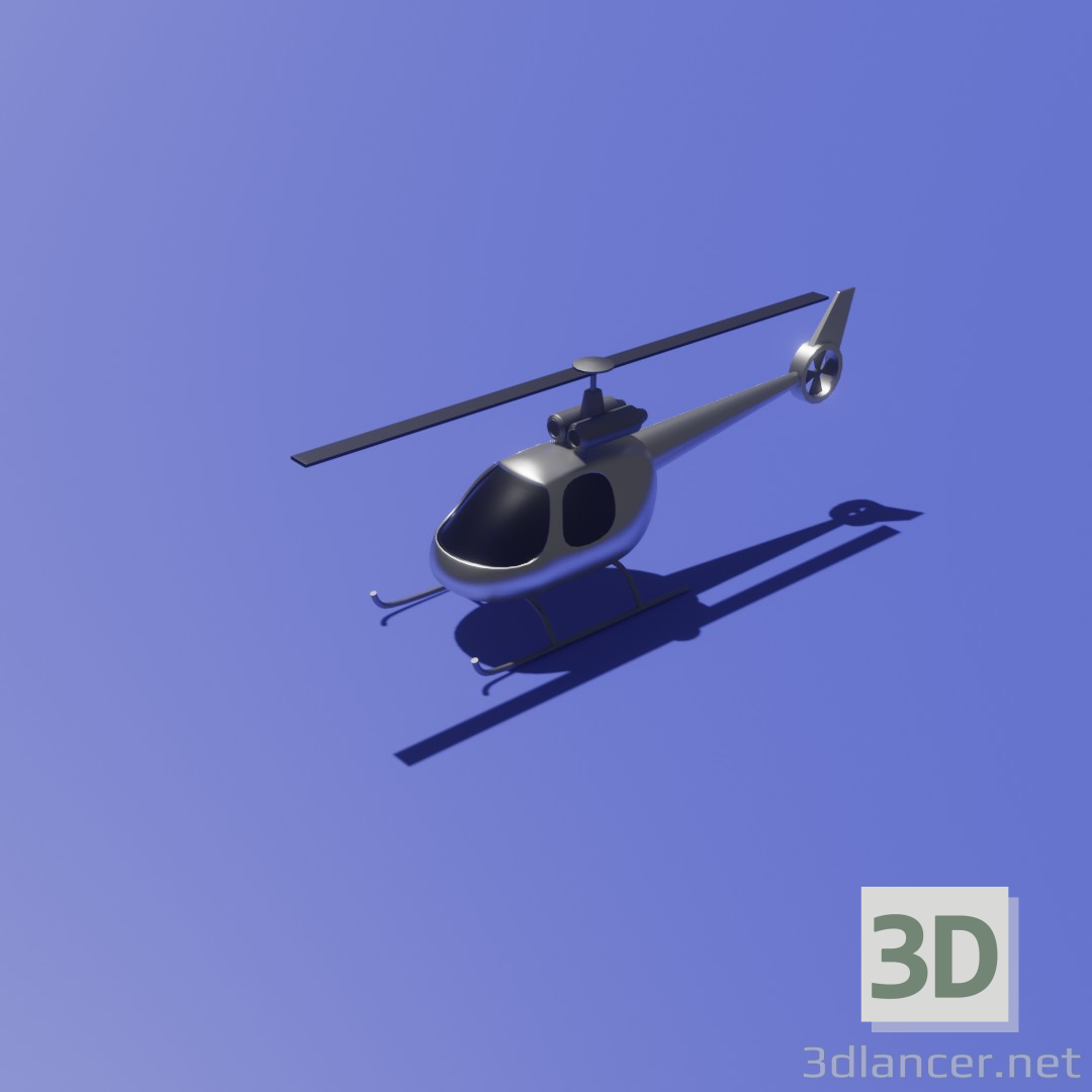 3d model helicopter - preview