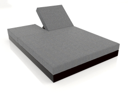 Bed with back 140 (Black)