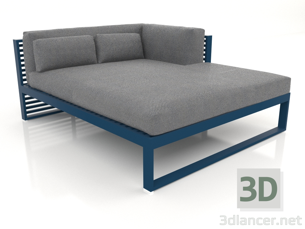 modèle 3D Canapé modulable XL section 2 droite (Gris bleu) - preview
