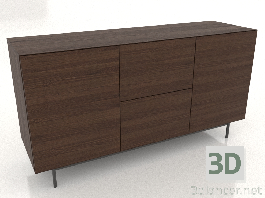 Modelo 3d Cômoda 2 1500 mm (nogueira escura) - preview