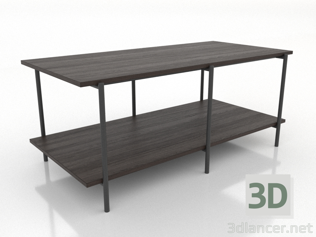 3D Modell Couchtisch 2 1200 mm (Esche Nussbaum) - Vorschau 3D Modell Couchtisch 2 1200 mm (Esche Nussbaum) - Vorschau