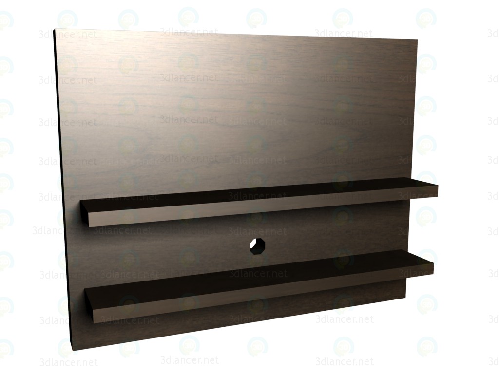 3d model Panel with shelves - preview