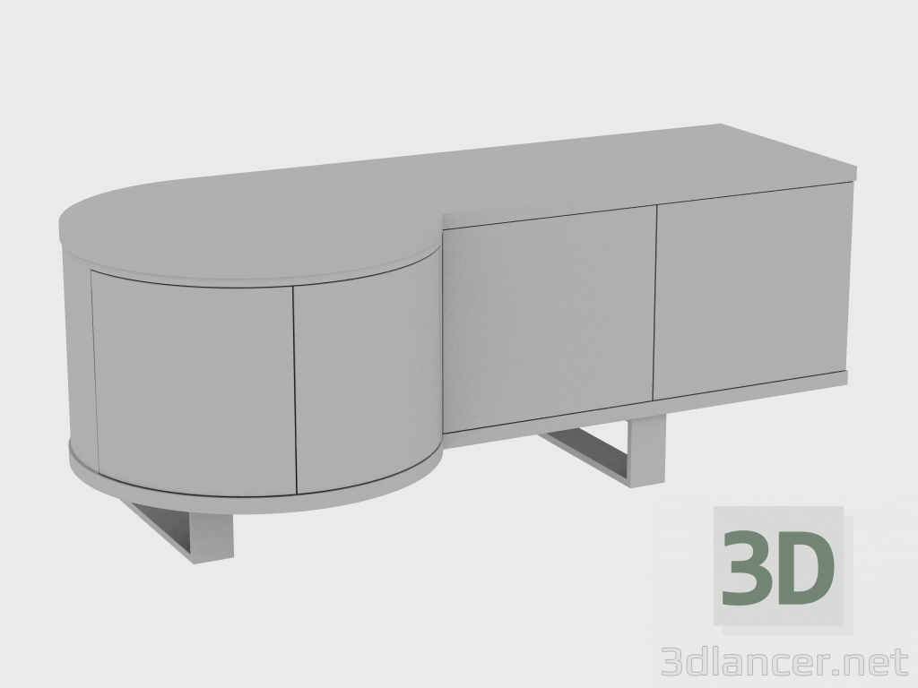 modello 3D Curbstone COURBET ANTE CABINET (160X70XH61) - anteprima
