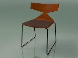 Stackable chair 3711 (on a sled, with a pillow, Orange, V39)
