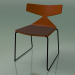 3D Modell Stapelbarer Stuhl 3711 (auf einem Schlitten mit Kissen, Orange, V39) - Vorschau