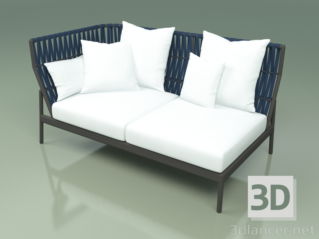 modello 3D Modulo divano destro 104 (Belt Blue) - anteprima
