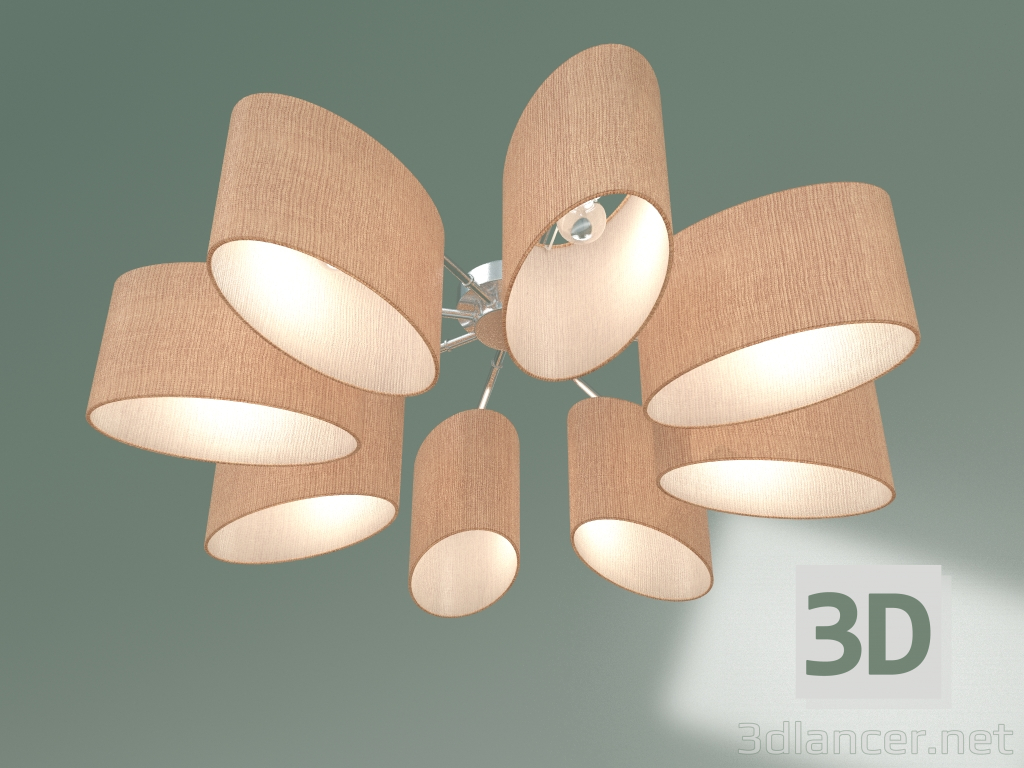 modèle 3D Lustre de plafond 60083-8 (chromé) - preview