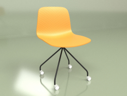Cadeira deslizante sobre rodas (laranja)