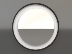 Espelho ZL 19 (D=568, branco, castanho madeira escura)