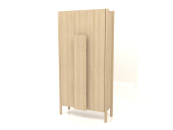 Wardrobe with long handles (without rounding) W 01 (800x300x1600, wood white)