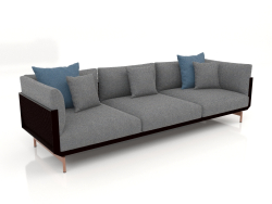 3-Sitzer-Sofa (Schwarz)