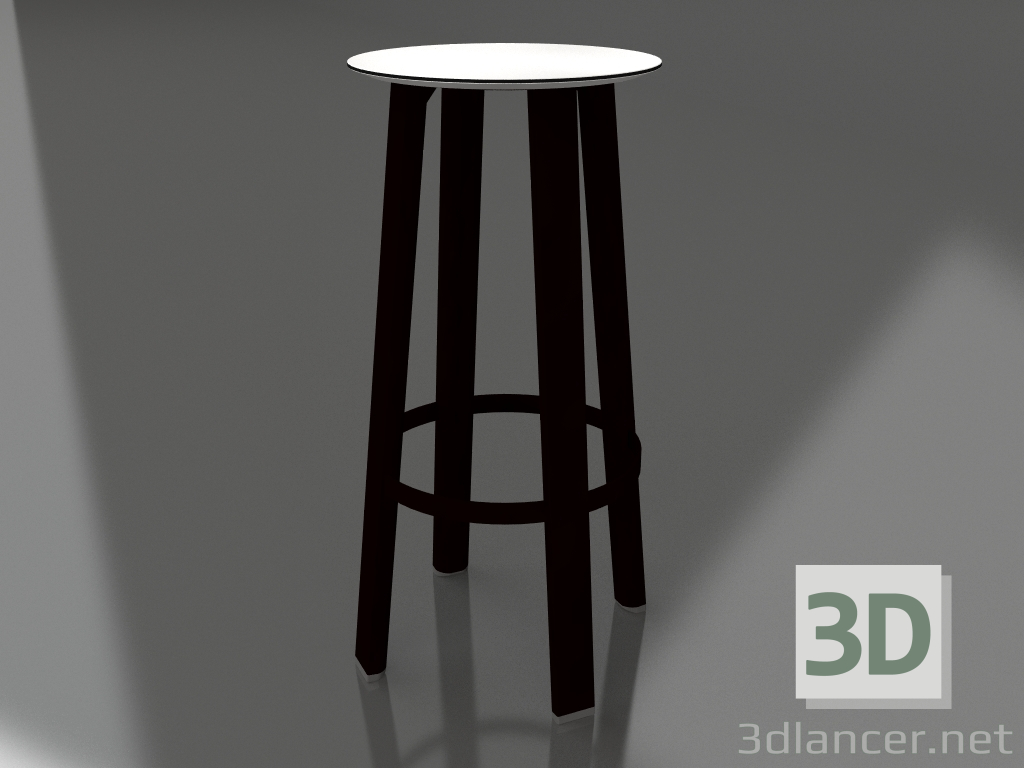 modèle 3D Tabouret haut (Noir) - preview