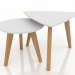 modèle 3D Ensemble de tables basses (chêne naturel) - preview
