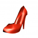 3 डी लाल में महिला ऊँची एड़ी के जूते। मॉडल खरीद - रेंडर