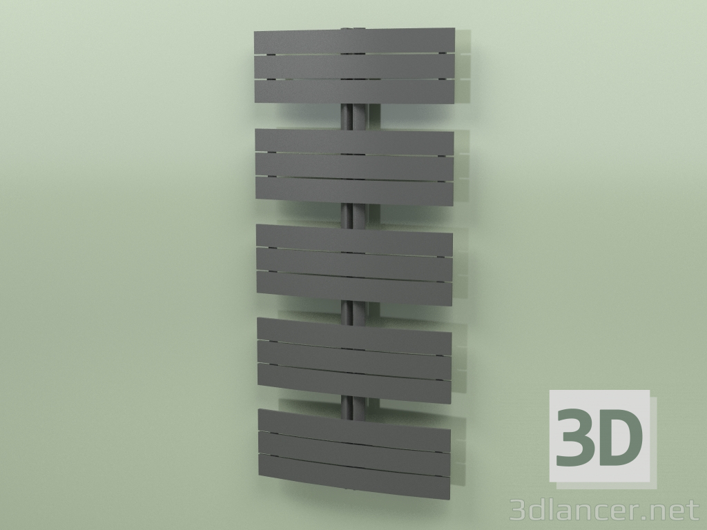3D modeli Isıtmalı havlu askısı - Apolima (1430 x 650, RAL - 9005) - önizleme