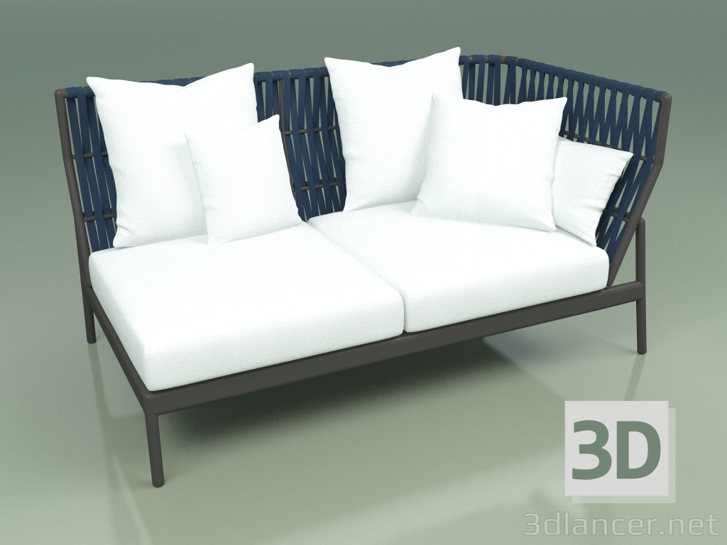 modello 3D Modulo divano sinistro 105 (Belt Blue) - anteprima