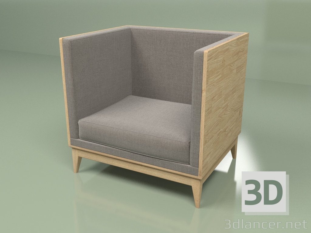 3d model Wings Box armchair - preview