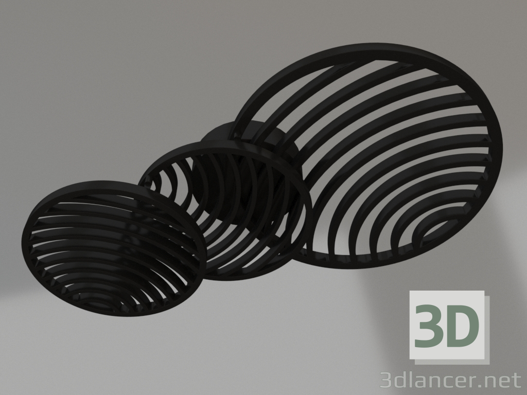 3D Modell Wand- und Deckenleuchte (7232) - Vorschau