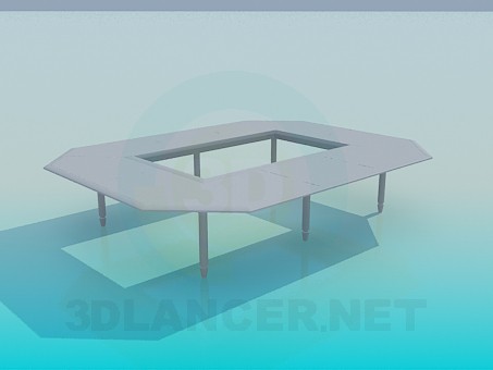 modelo 3D Mesa con un agujero - escuchar modelo 3D Mesa con un agujero - escuchar