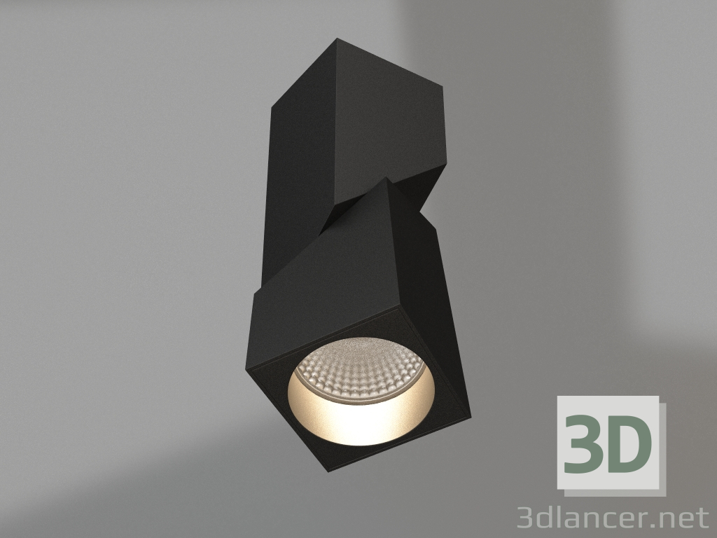 3D Modell Lampe SP-TWIST-SURFACE-S60x60-12W Warm3000 (BK, 30 Grad) - Vorschau